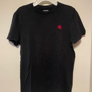 Mens express black short sleeved shirt